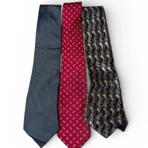 Bundle of Assorted Brands Colors Design Tie Set of 3